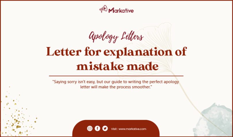 Letter for Explanation of Mistake Made