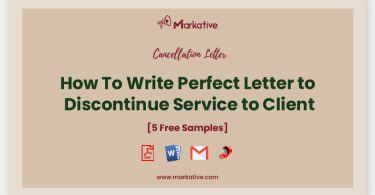 Letter to Discontinue Service to Client