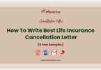 Life Insurance Cancellation Letter