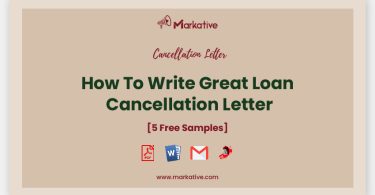 Loan Cancellation Letter