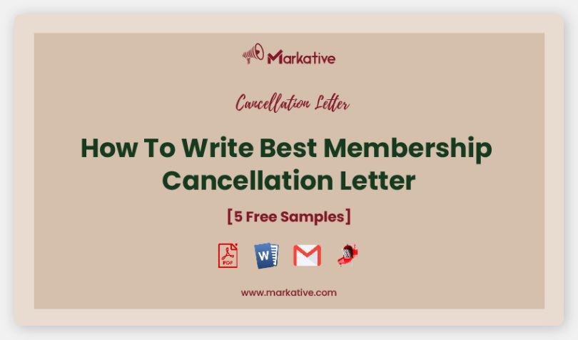 Membership Cancellation Letter