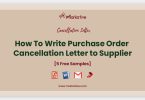 Purchase Order Cancellation Letter to Supplier