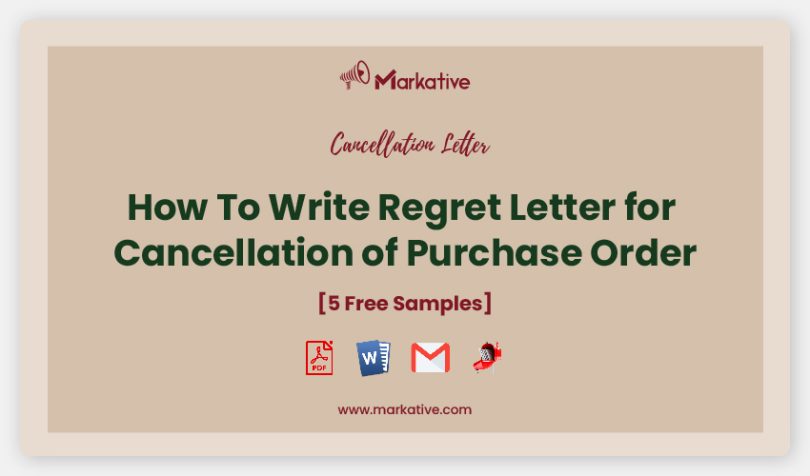 Regret Letter for Cancellation of Purchase Order