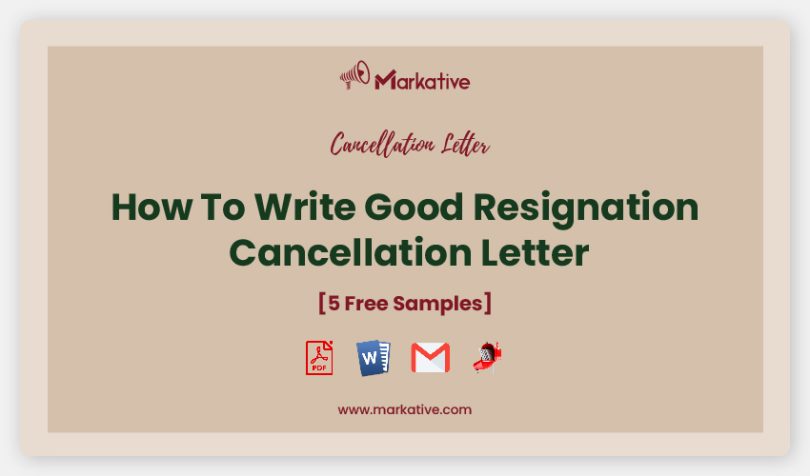 Resignation Cancellation Letter
