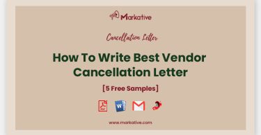 Vendor Cancellation Letter