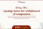 apology letter for withdrawal of resignation
