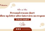 follow-up letter after interview no response