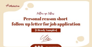 follow-up letter for job application